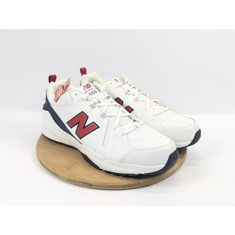 Mens 15 New Balance 608 Mens White Navy Red Training‎ Shoes MX608HR5